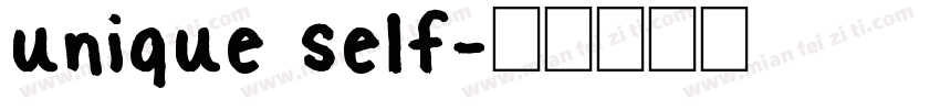 unique self字体转换